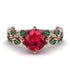 Ready to ship Leaves All Around Ruby Ring - Sydney 2ct image 9