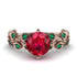 Leaves All Around Ruby Ring - Sydney 2ct No. 26