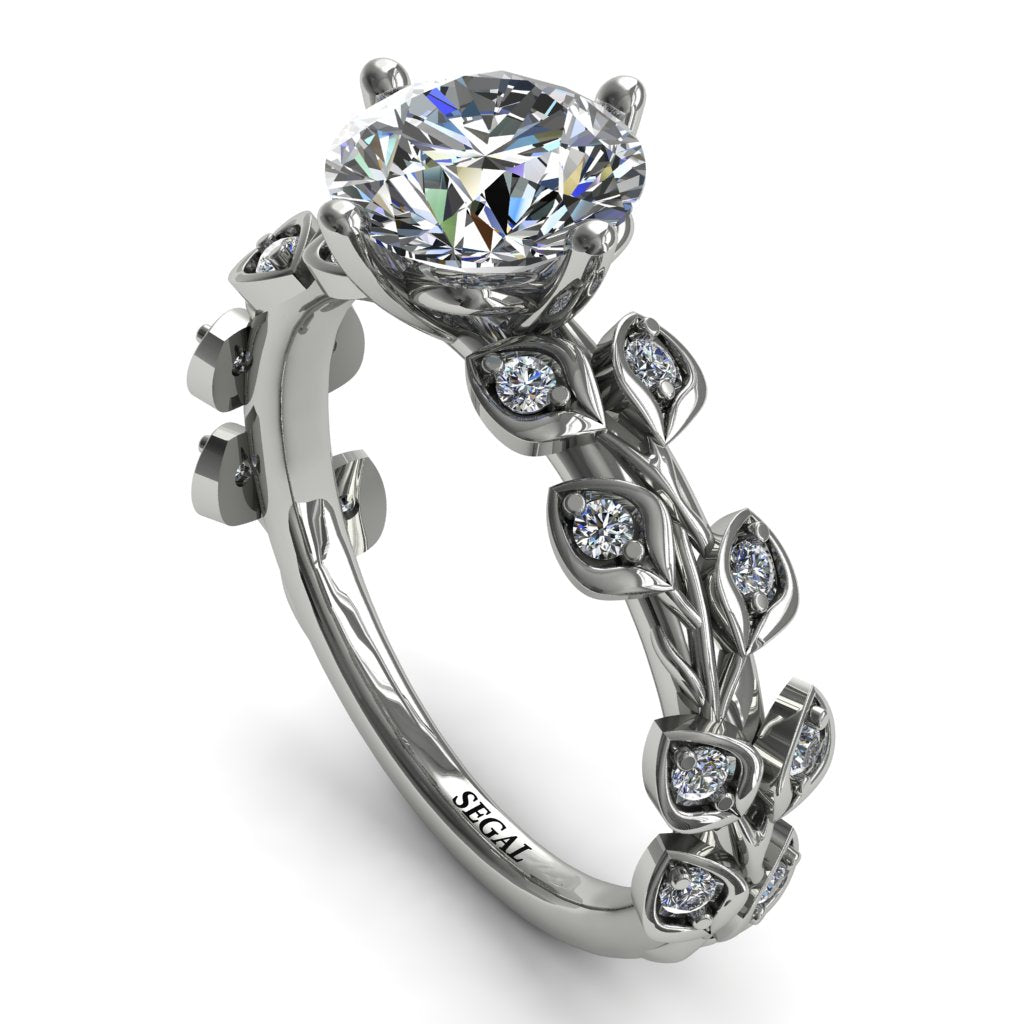 Leaves All Around White Gold Diamond Ring - Sydney 2ct No. 3