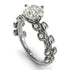 Leaves All Around White Gold Moissanite Ring - Sydney 2ct