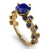 Leaves All Around Blue Sapphire Ring - Sydney 2ct No. 73