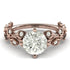 Leaves All Around Rose Gold Moissanite Ring - Sydney 2ct
