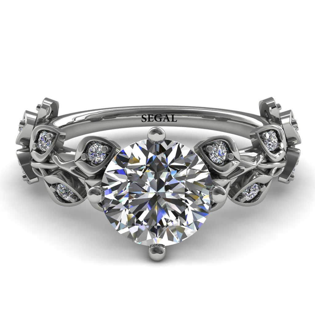 Leaves All Around White Gold Diamond Ring - Sydney 2ct No. 3