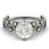 Leaves All Around White Gold Moissanite Ring - Sydney 2ct