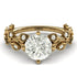 Leaves All Around Yellow Gold Moissanite Ring - Sydney 2ct