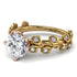 Two Tones Leaves All Around Yellow Gold Diamond Ring - Sydney 2ct No. 76