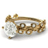 Leaves All Around Yellow Gold Moissanite Ring - Sydney 2ct