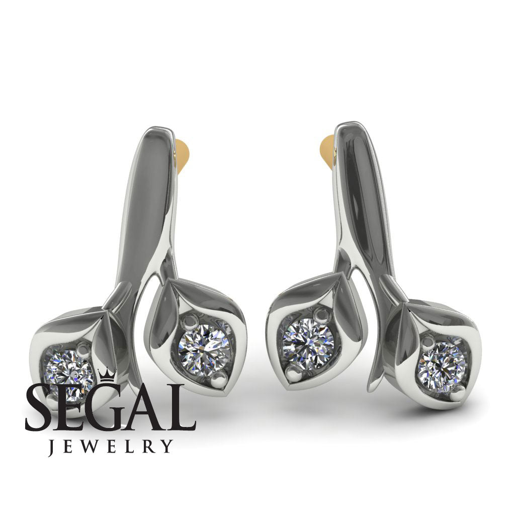 Leaves All Around Diamond Earrings- Sydney no. 3