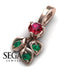 Leaves All Around Ruby Pendant- Sydney no. 5