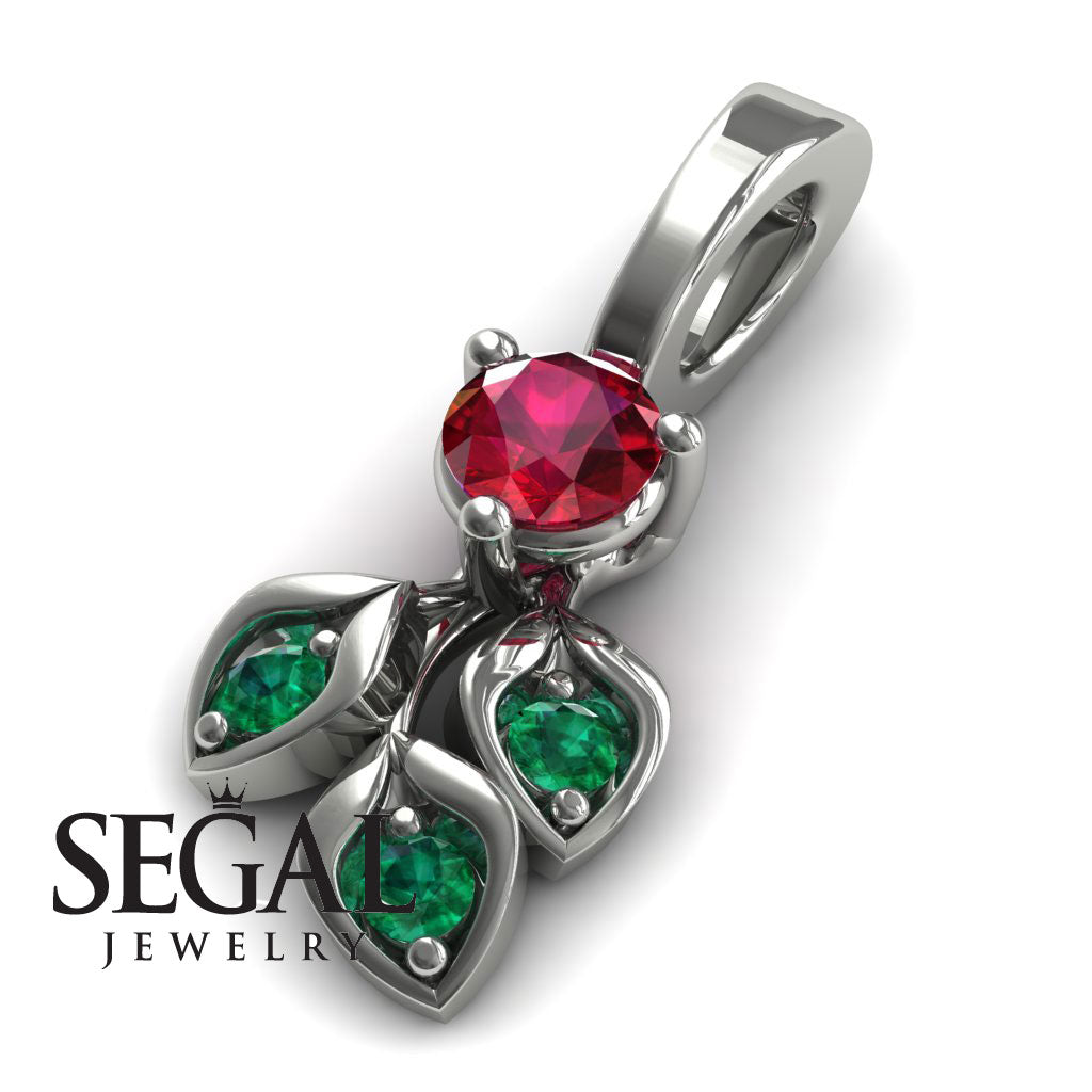 Leaves All Around Ruby Pendant- Sydney no. 6