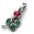 Leaves All Around Ruby Pendant- Sydney no. 6 image 2