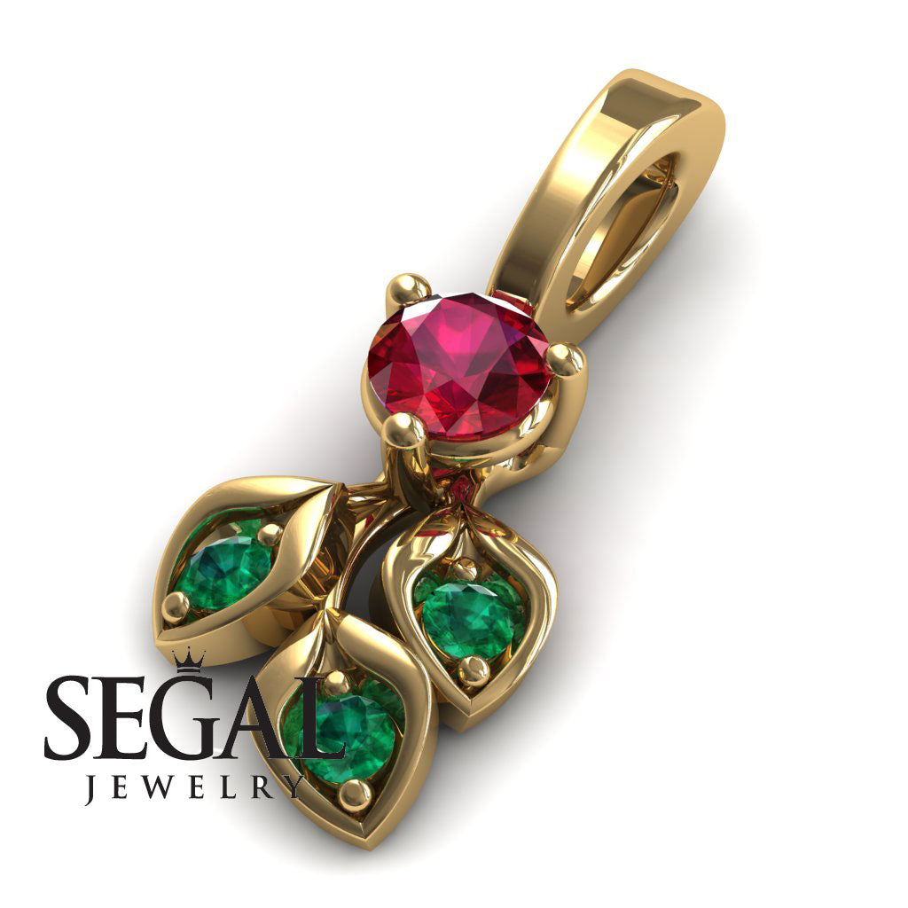 Leaves All Around Ruby Pendant- Sydney no. 4