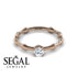 Solitaire Bamboo Diamond Ring- Charlotte no. 2