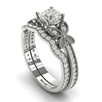 The Butterfly Stairs Bridal Set Diamond Ring- Amelia no. 3 image 1