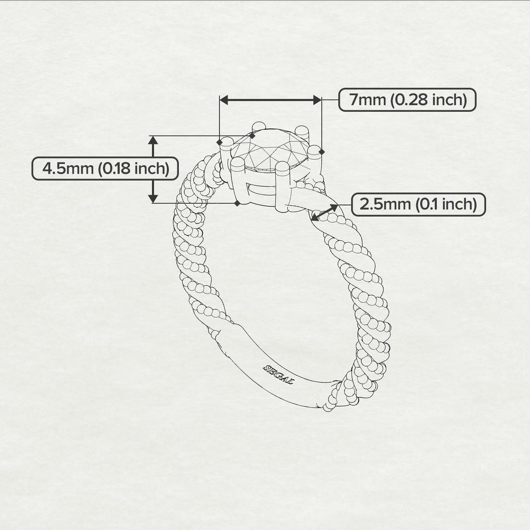 The Braid Ring Ruby Ring- Keira no. 7
