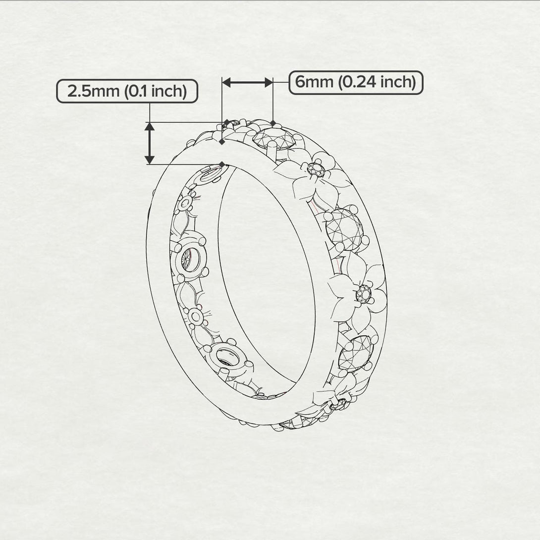 All I Want is Flowers 5 year anniversary ring - Victoria no. 17