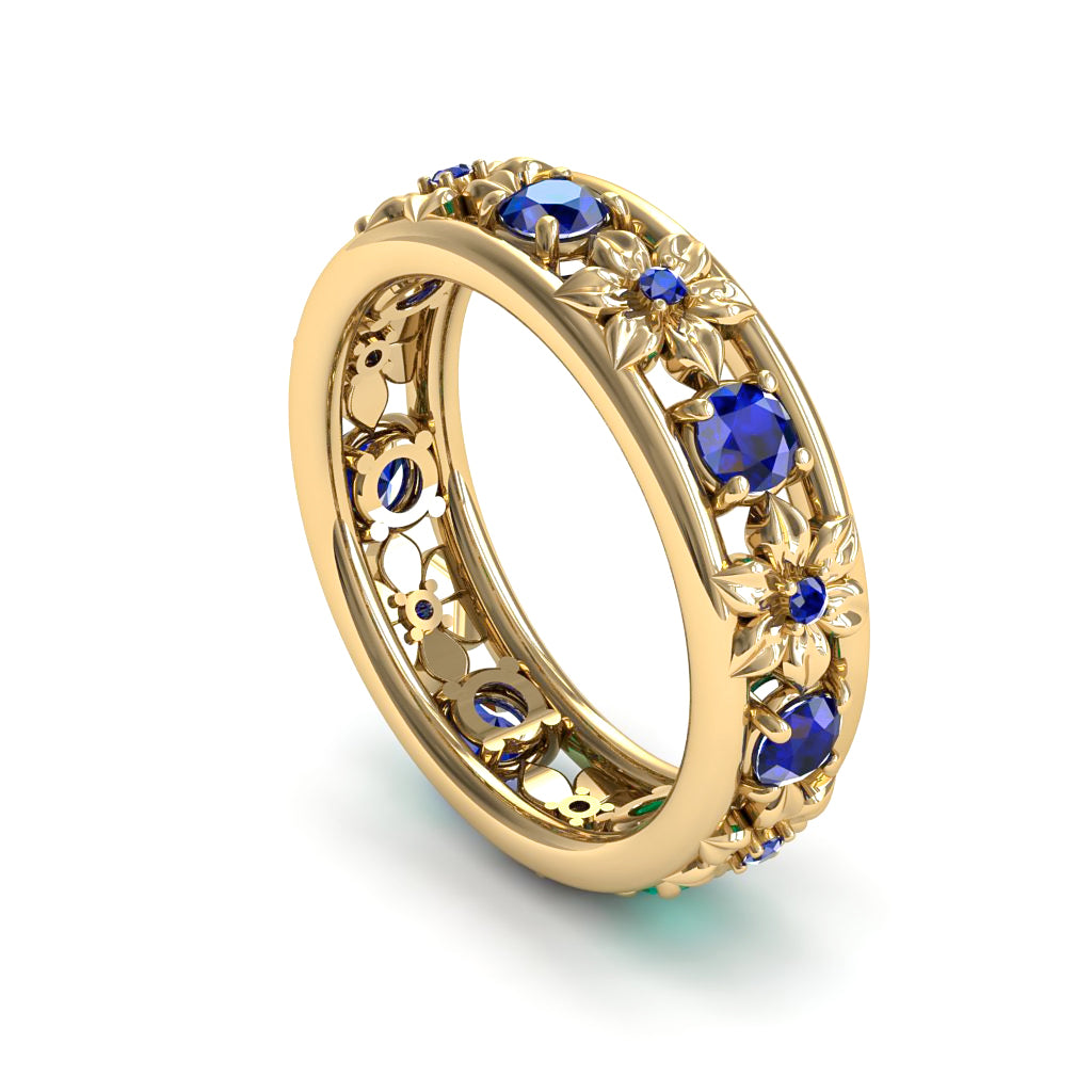 All I Want is Flowers -sapphire anniversary ring - Victoria no. 28