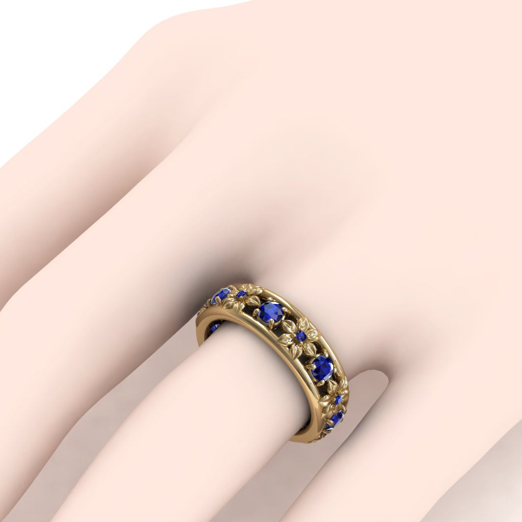 All I Want is Flowers -sapphire anniversary ring - Victoria no. 28