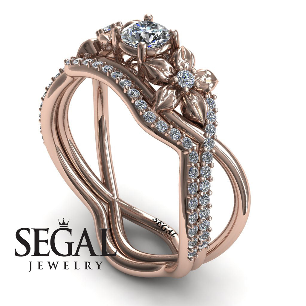 The Swift Flowers Bridal Set Diamond Ring- Charlie no. 2
