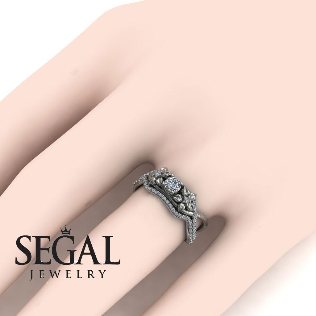 The Swift Flowers Bridal Set Diamond Ring- Charlie no. 3