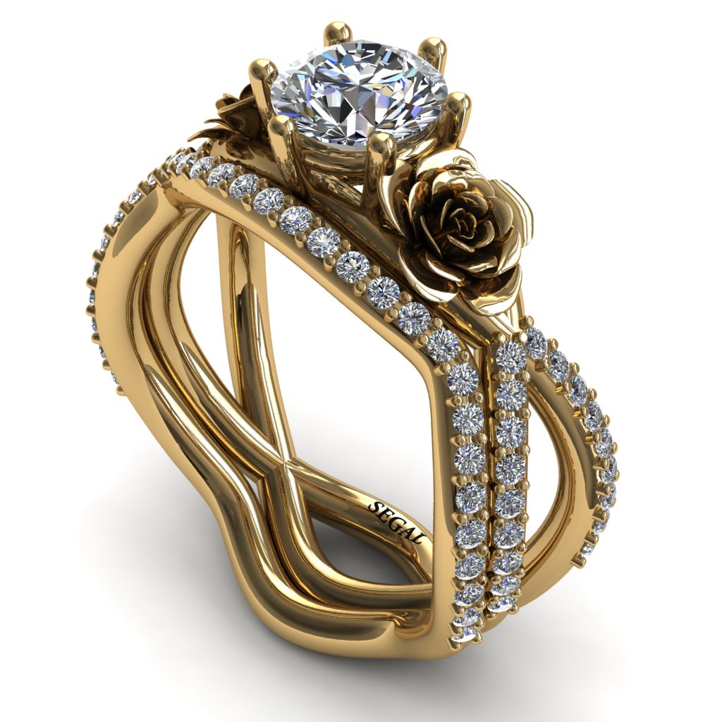 The Rose Power Bridal Set Diamond Ring- Abigail no. 1