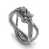 The Two Branch Flowers Bridal Set Diamond Ring- Annabelle no. 3