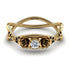 Rose Engagement ring 14K Yellow Gold Thin Elegant Flower Ring - Stella no. 19