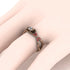 Rose Engagement ring 14K Rose Gold Thin Elegant Flower Ring - Stella no. 11