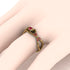 Rose Engagement ring 14K Yellow Gold Thin Elegant Flower Ring Ruby - Stella no. 13