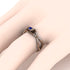 Rose Engagement ring 14K Rose Gold Thin Elegant Flower Ring Sapphire - Stella no. 8
