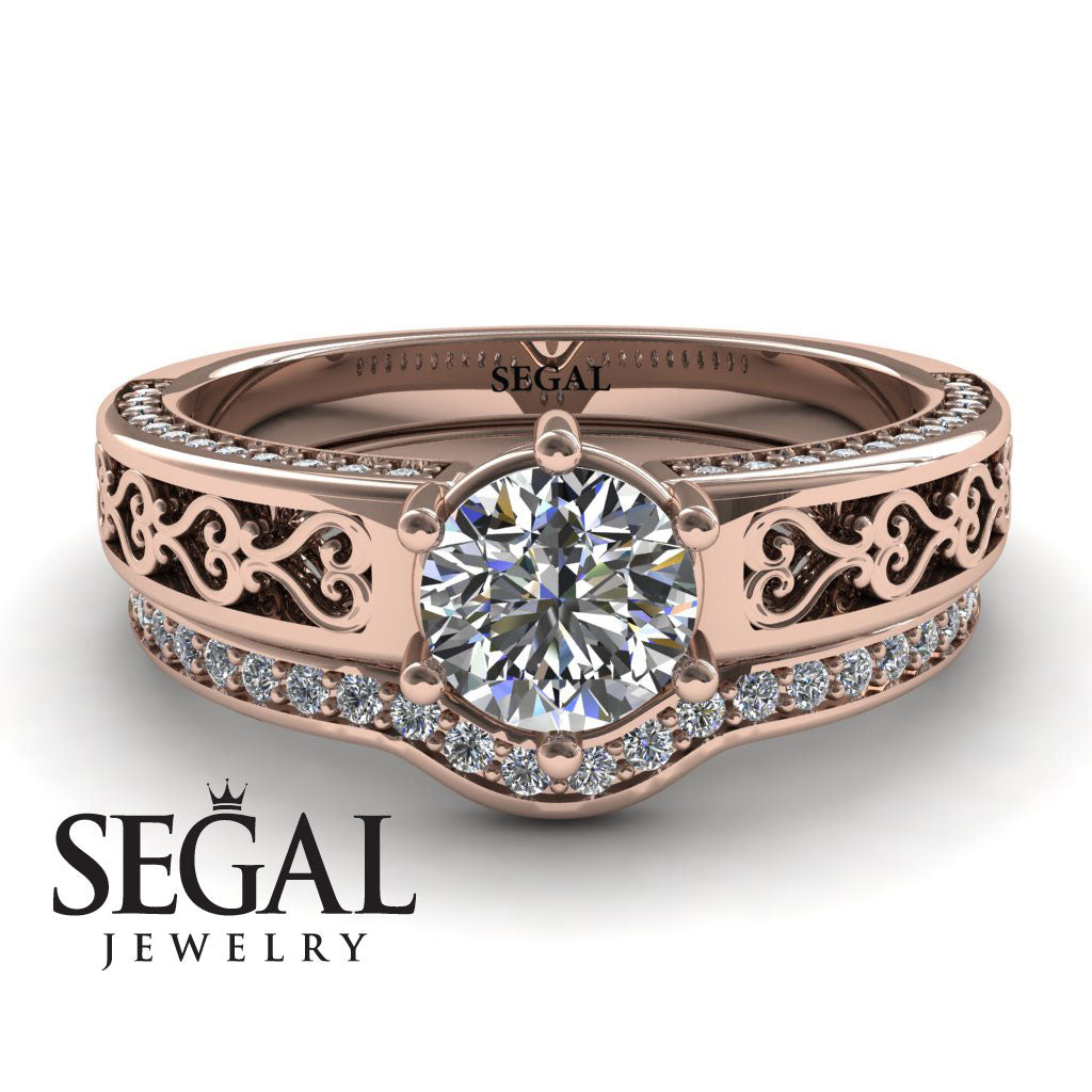 The Sparkling Hearts Bridal Set Diamond Ring- Caroline no. 2