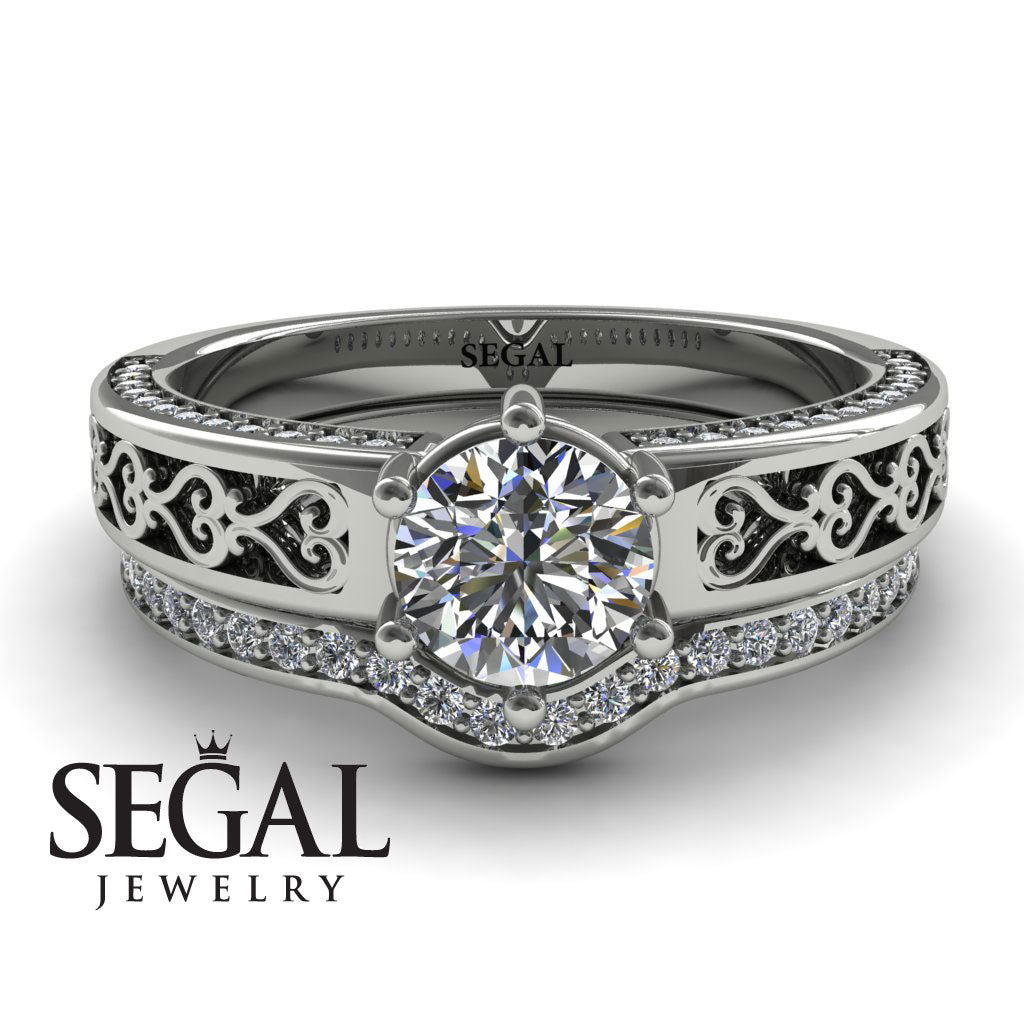 The Sparkling Hearts Bridal Set Diamond Ring- Caroline no. 3