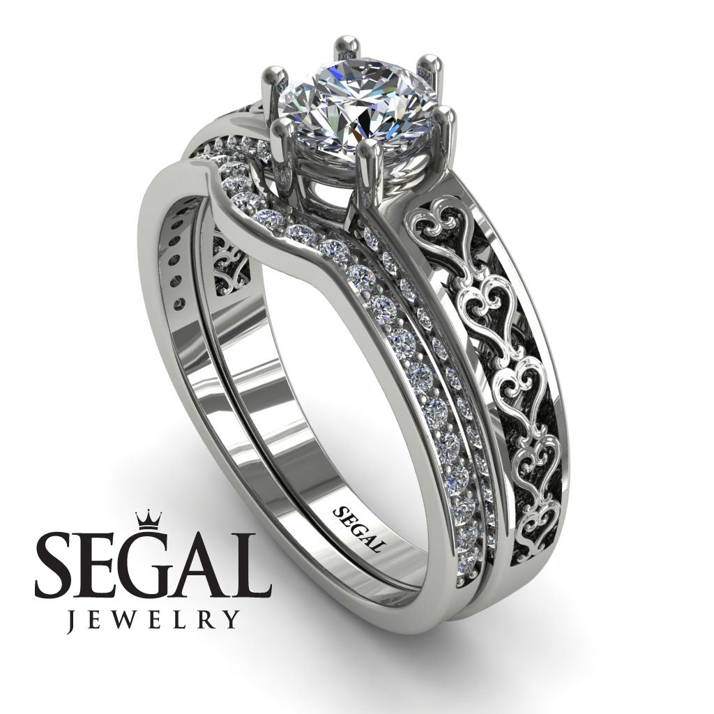 The Sparkling Hearts Bridal Set Diamond Ring- Caroline no. 3