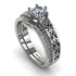 The Sparkling Hearts Bridal Set Diamond Ring- Caroline no. 3