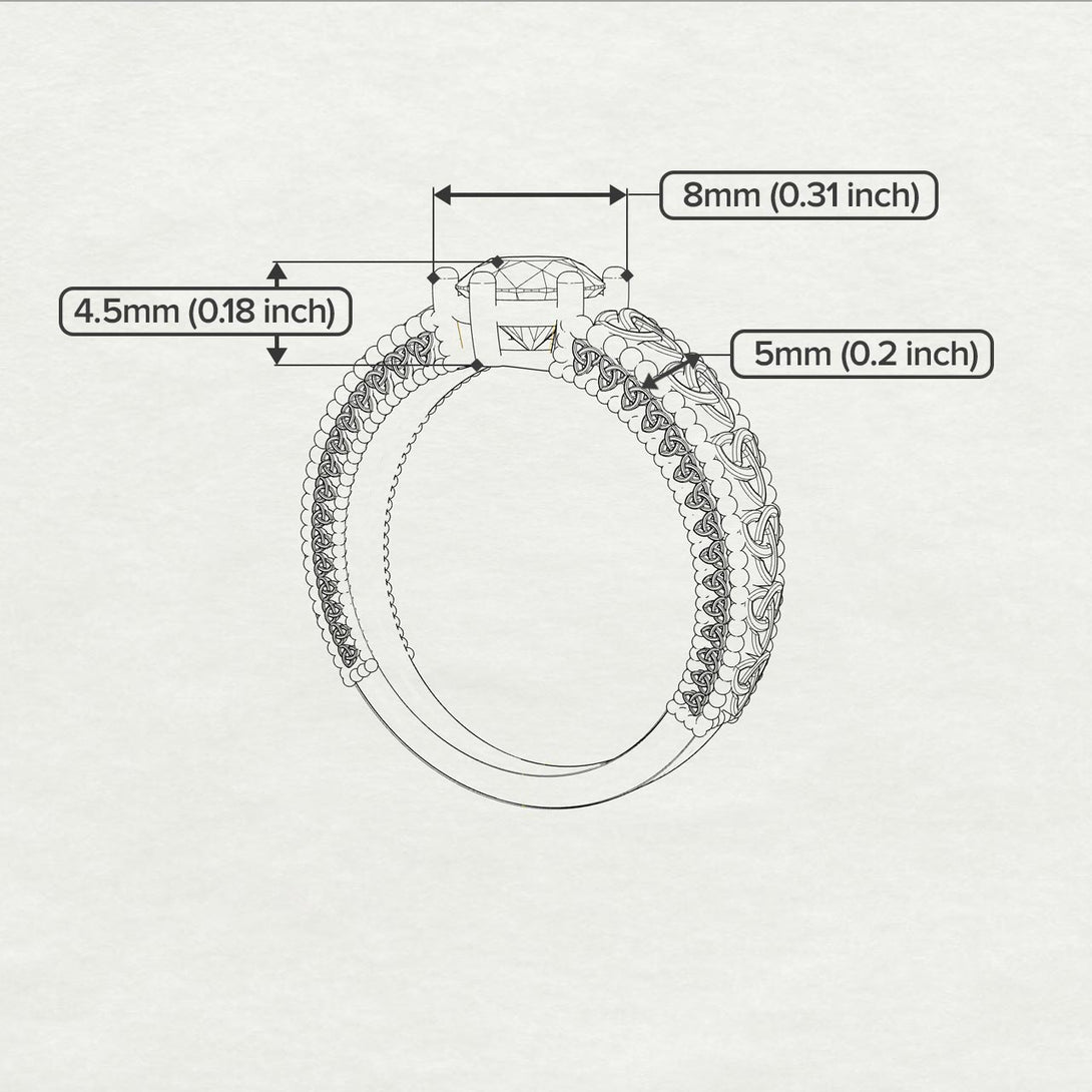 Chad The Vintage Valknut Black Diamond Ring- Eliana no. 15