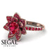 Lotus Ruby Engagement Ring - Princess Lotus no. 8