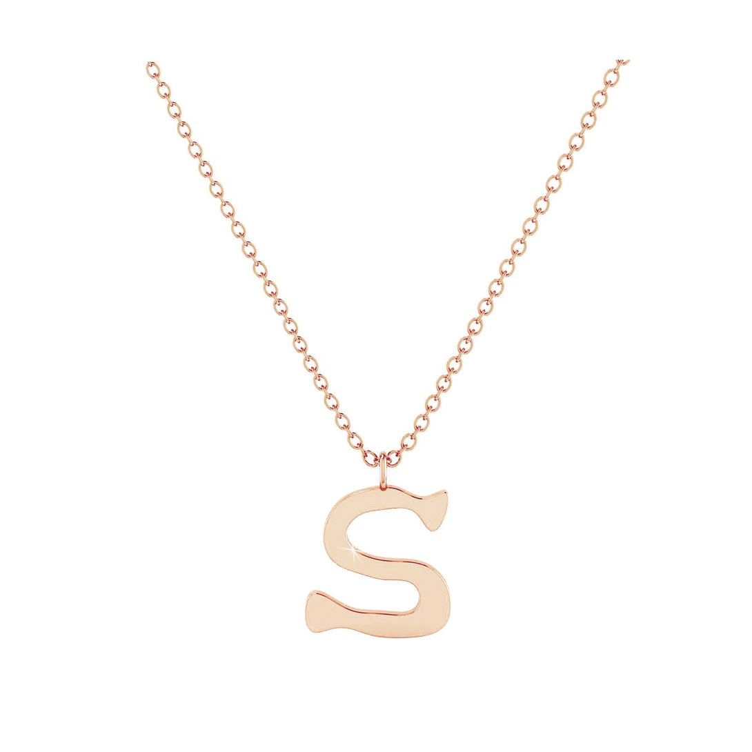 S - Letter Name Necklace Initial Necklace