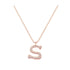 S - Letter Name Necklace Initial Necklace