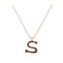 S - Letter Name Necklace Initial Necklace