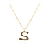 S - Letter Name Necklace Initial Necklace