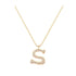 S - Letter Name Necklace Initial Necklace