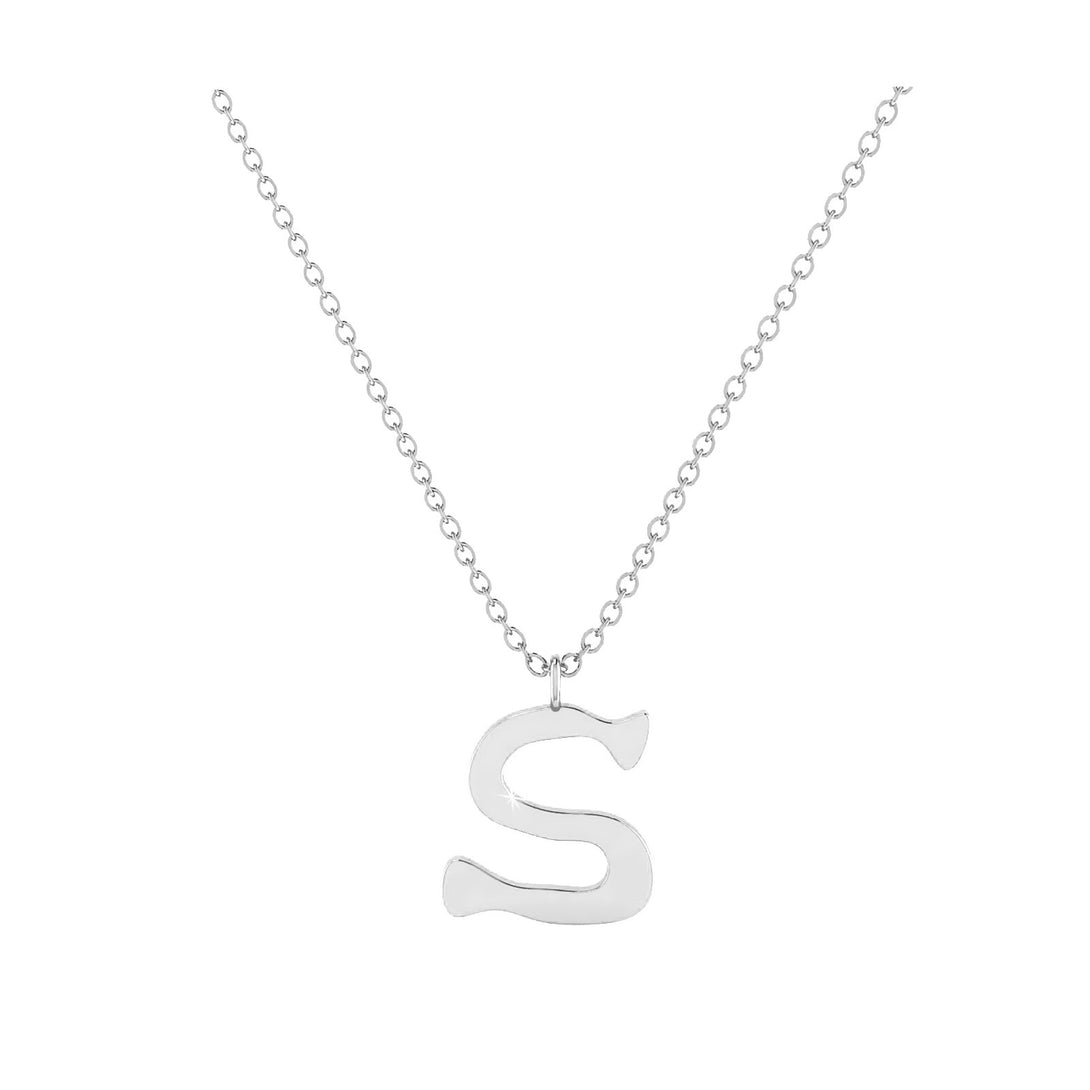 S - Letter Name Necklace Initial Necklace