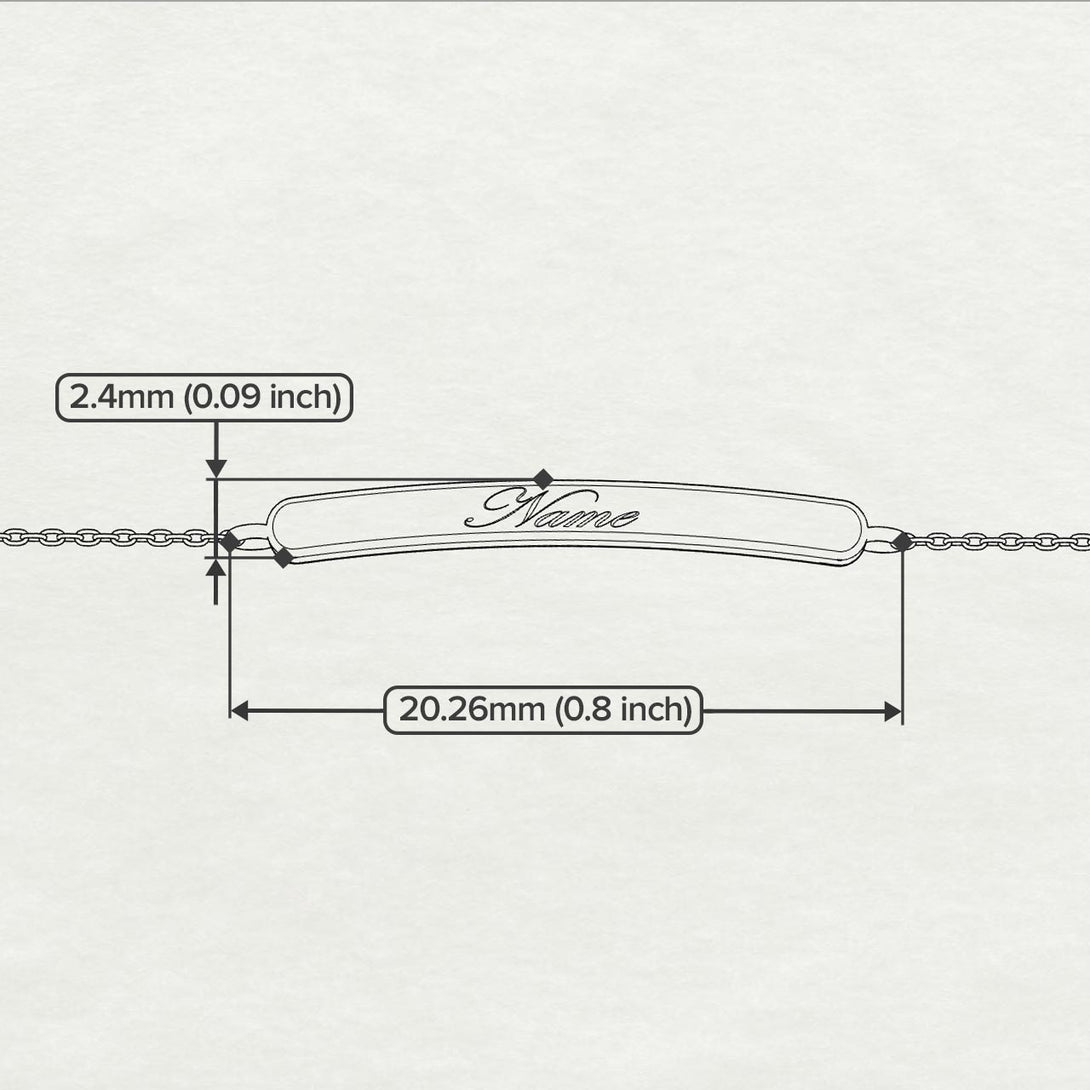 Personalised Name Necklace Bar - Saige No. 3