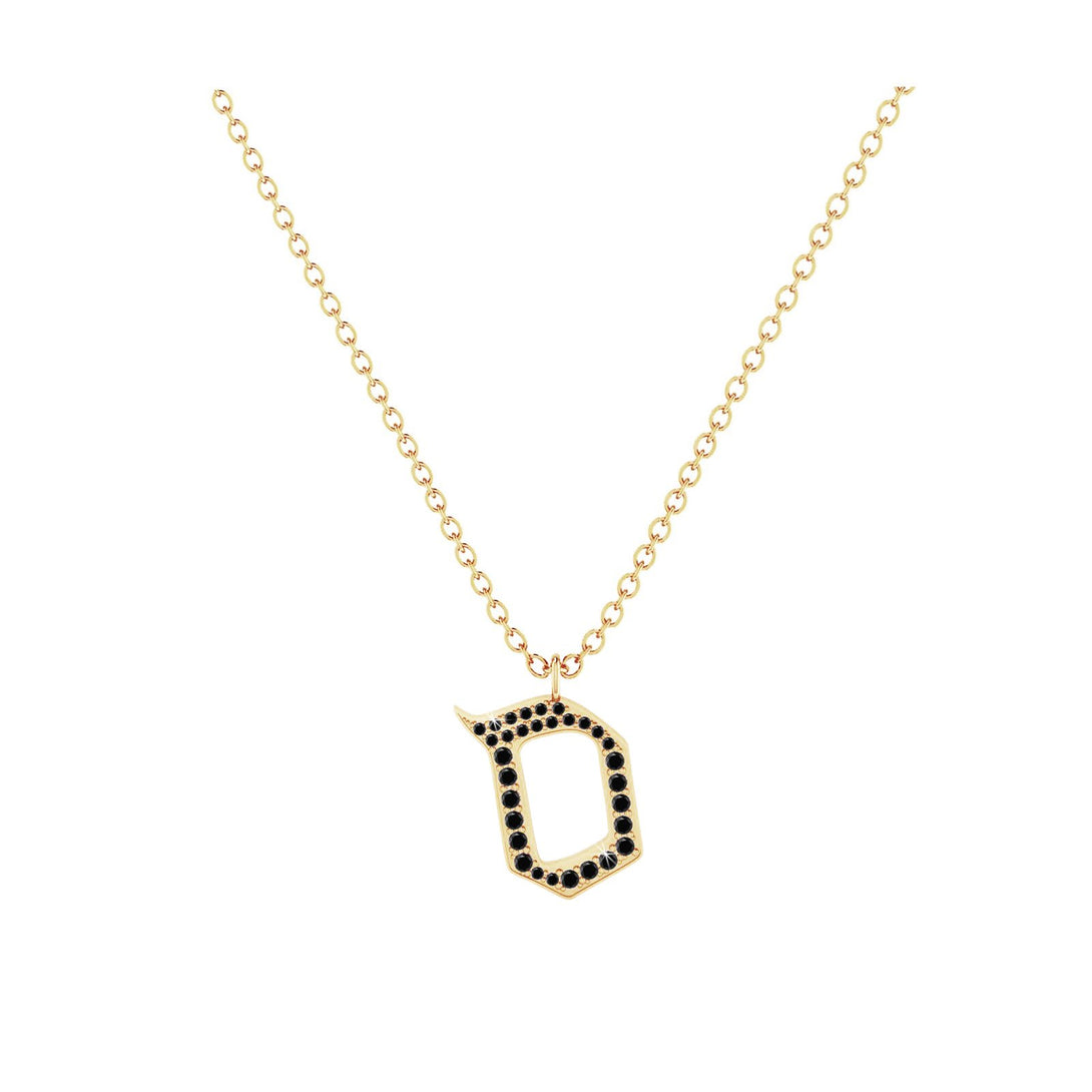 Sameh - Hebrew Alef-Bet letter diamond Necklace - Sameh letter