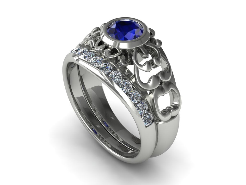 Amaris - The Ancient Ring Blue Sapphire Ring- Makayla no. 15