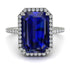 Ruben's custom Halo Emerald Cut Halo Sapphire Engagement Ring - Izabella No. 150