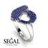 Sapphire Heart With Missing Piece - Camille No. 15 image 2