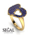 Sapphire Heart With Missing Piece - Camille No. 13