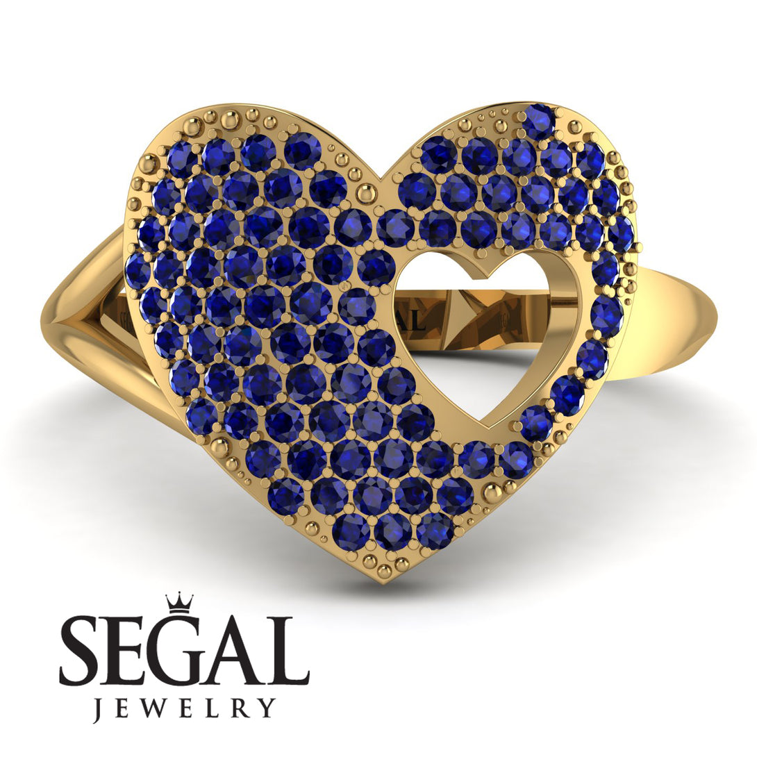 Sapphire Heart With Missing Piece - Camille No. 13