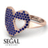 Sapphire Heart With Missing Piece - Camille No. 14
